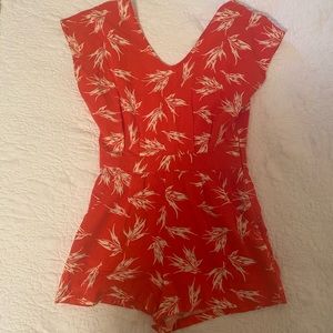Orangish red Forever 21 Romper